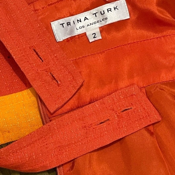 Trina Turk Colourblock Dress Silk Cotton - Picture 3 of 7